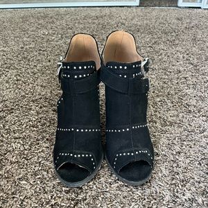 Size 7 Qupid Black Studded Heels